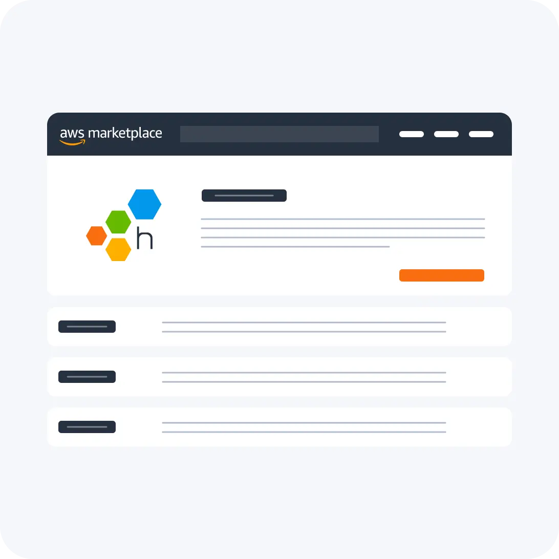The Honeycomb listing on AWS Marketplace.