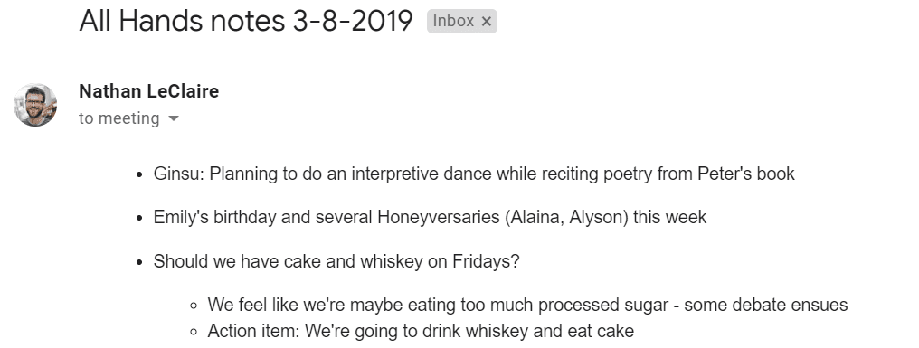 important-all-hands-notes