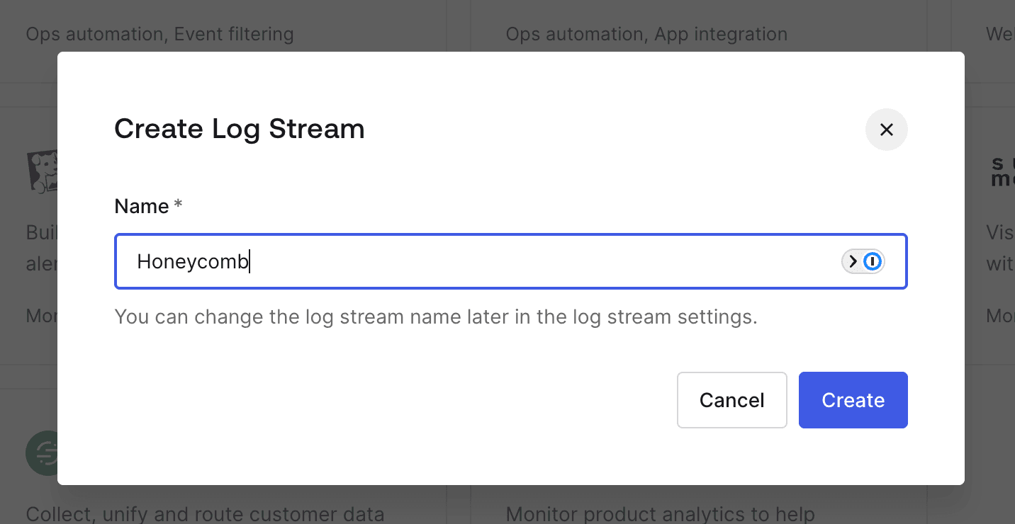 Create Log Stream