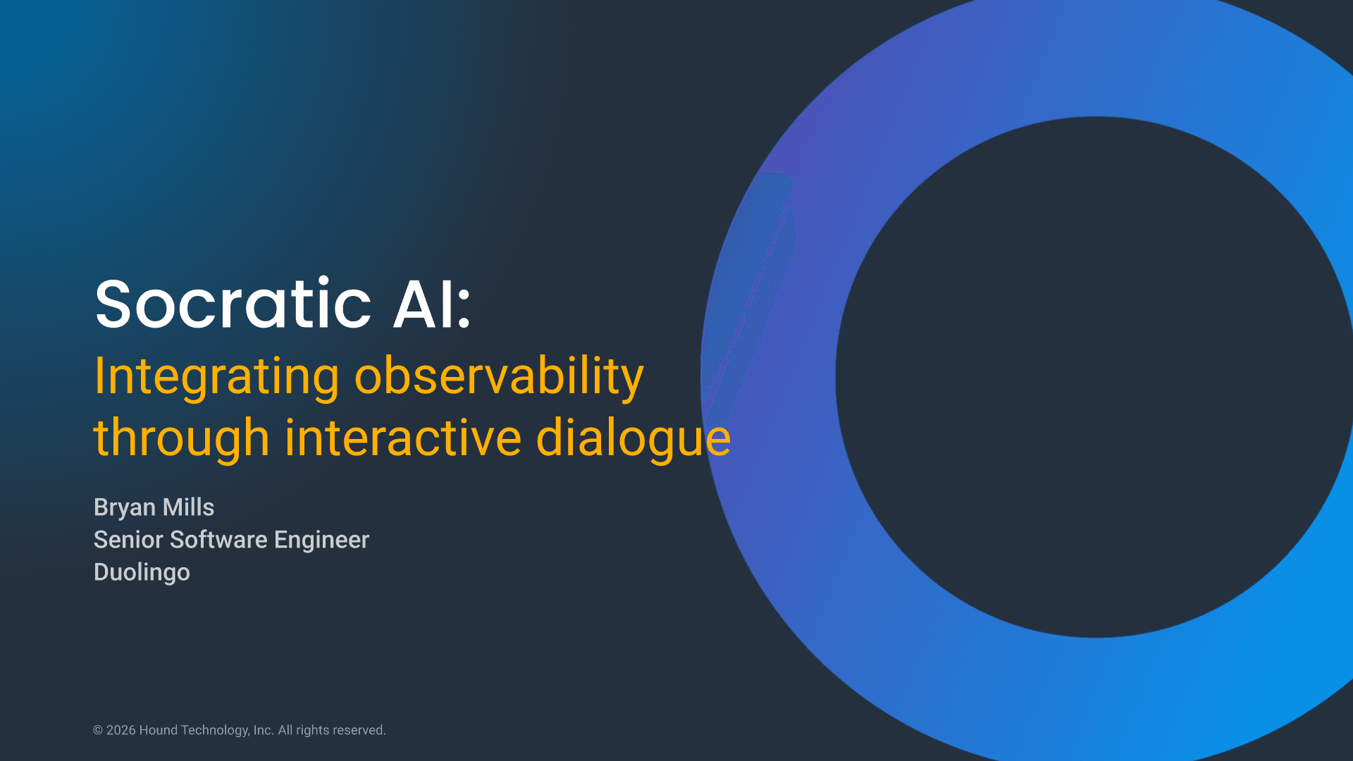 Socratic AI: Integrating Observability Through Interactive Dialogue - O11yCon 2026