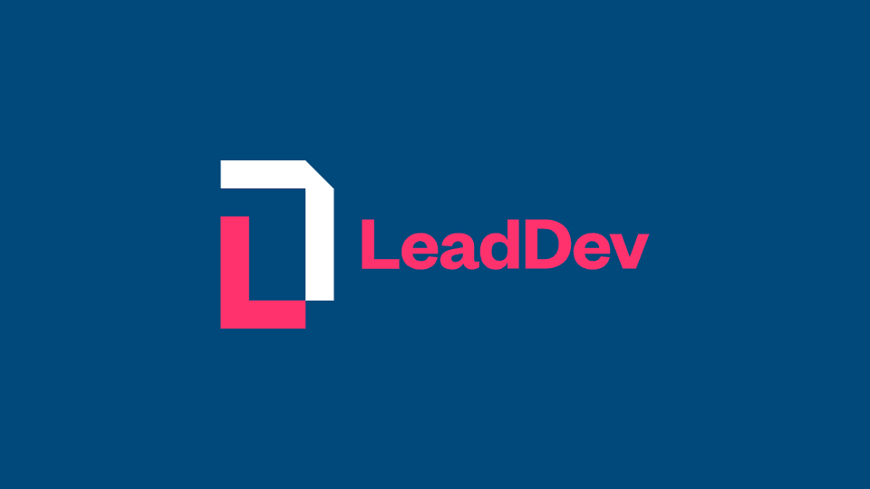 LeadDev logo on a dark background