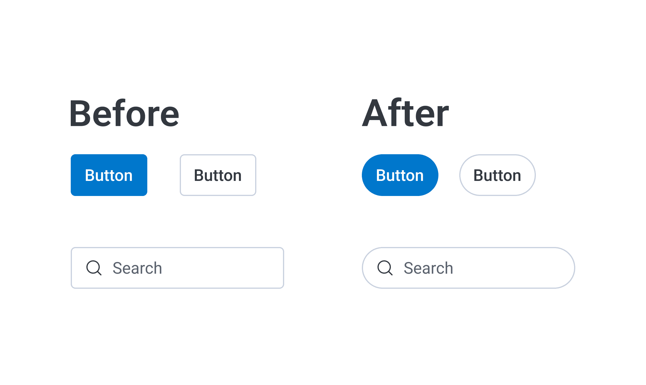 Buttons before and after