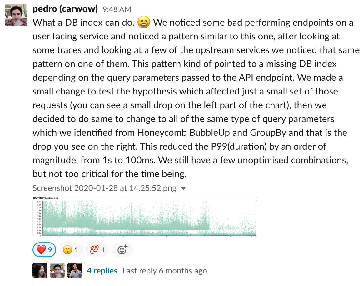 Pedro Chambino Slack post