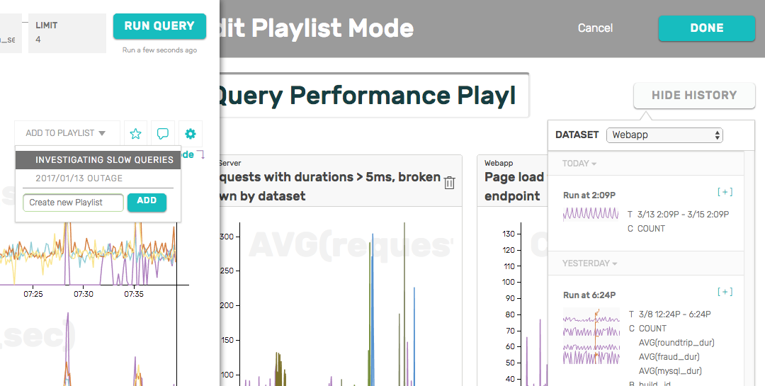 add to playlist options: the sandbox and edit playlist ui