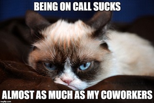 grumpycat hates oncall and her coworkers