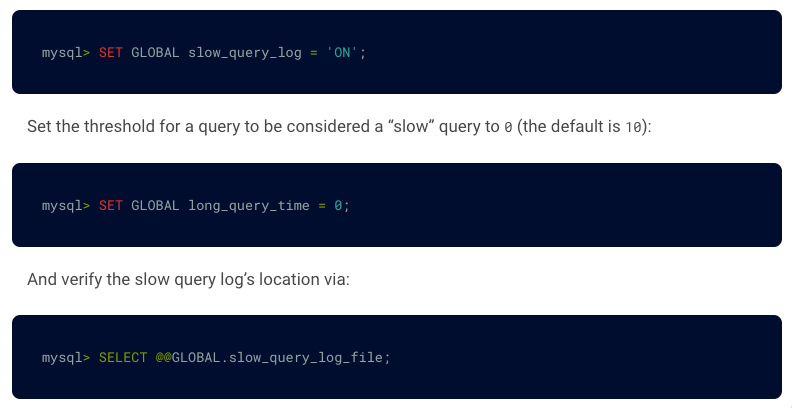 mysql-log-config mysql observability - log config