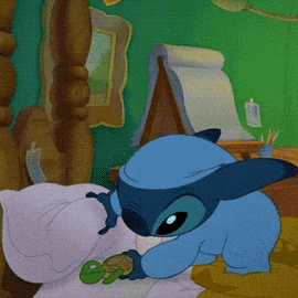 Stitch takes a nap gif