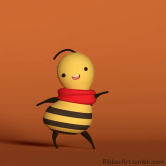 silly dancing bee gif