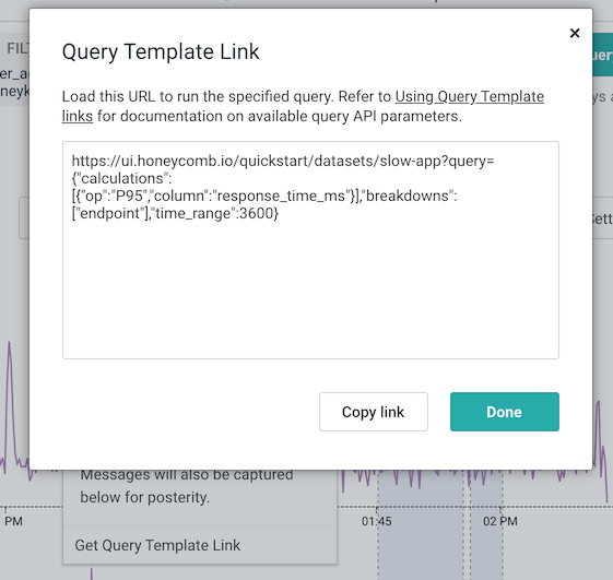 create query template dialog box