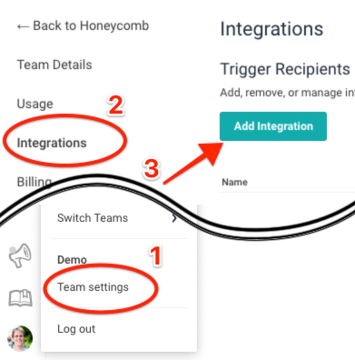 ui for adding a webhook trigger