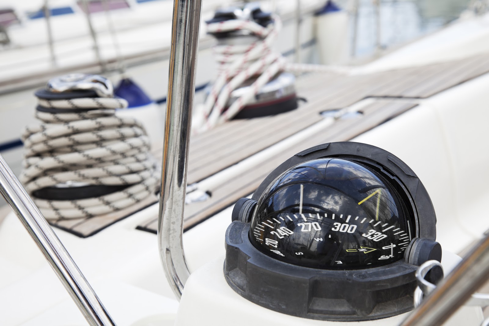 Navigational compass on a sailboat—a metaphor for observability as a compass for build pipelines on the way to prod.