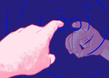 two pointer fingers almost touching
