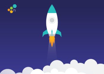 graphic of a rocket shooting off into the sky