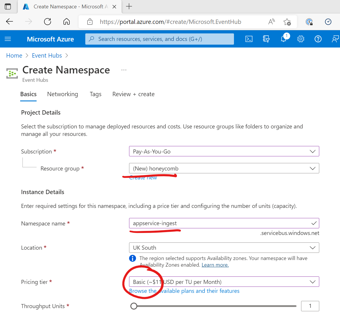 Create Namespace