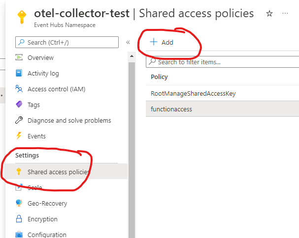 Shared Access Policies