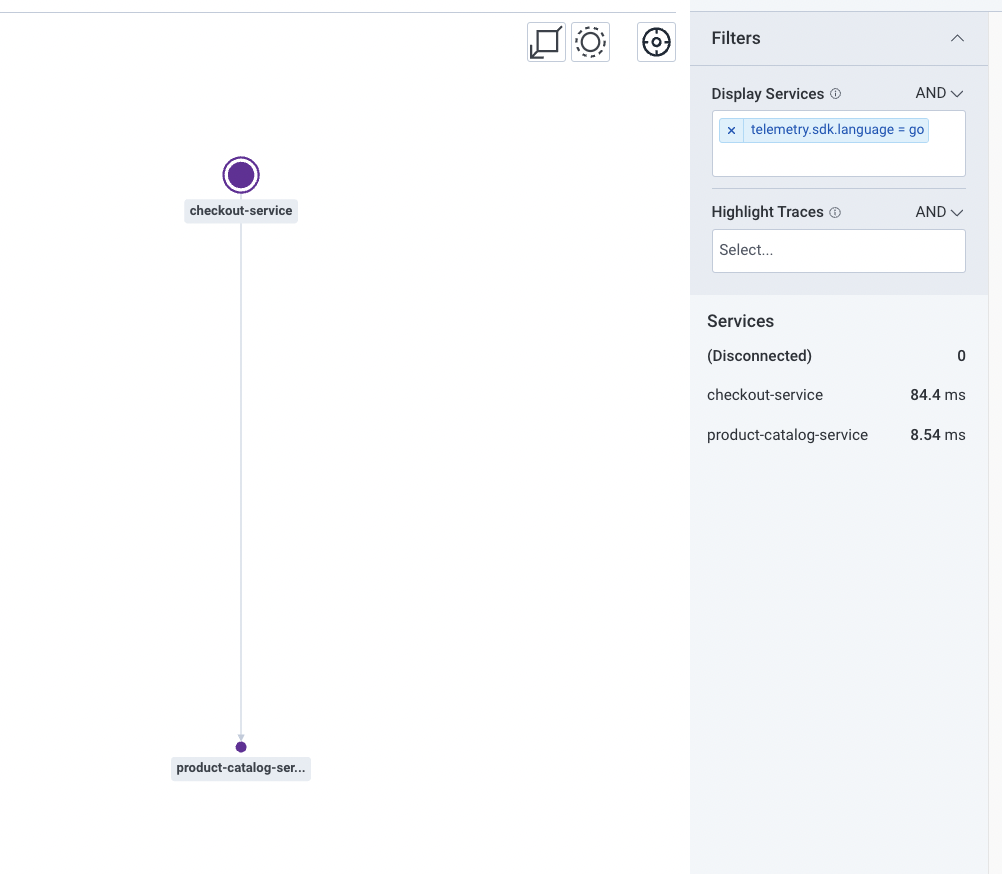 Honeycomb Service Map’s ability to surface only the service relationships you care about.