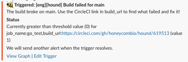 Incident Response Slack Example at Honeycomb.