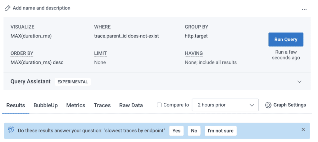 Slowest Traces by Endpoint