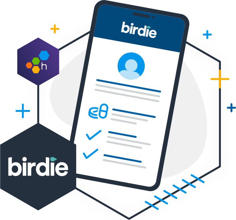 Birdie Logo in Honeycomb Hex Format
