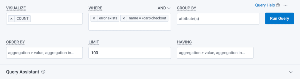 Relational Fields Use Cases: Writing a query for error analysis.