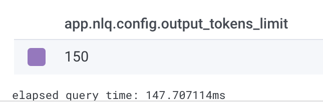 Looks like our configuration was just for 150 tokens from the LLM, and clearly that’s not enough!